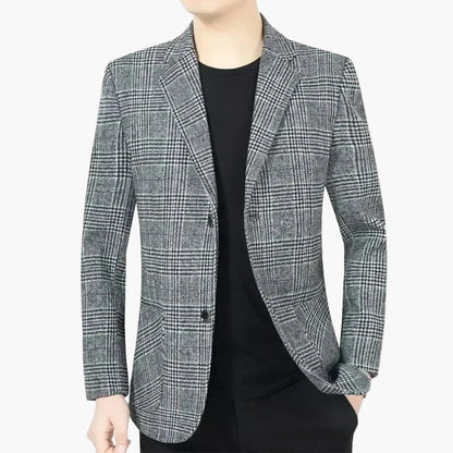 Herren Blazer Kariert Modern Business Freizeit Stil – Eleganter Sakko für Büro und Alltag