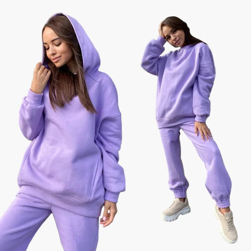 Damen Oversize Hoodie & Jogginghose Set – Bequemer Freizeitanzug im modernen Streetwear-Stil