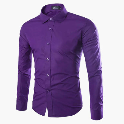 Herren Slim Fit Business Freizeit Hemd – Langarm, Modernes Design, Vielseitig für Büro und Alltag