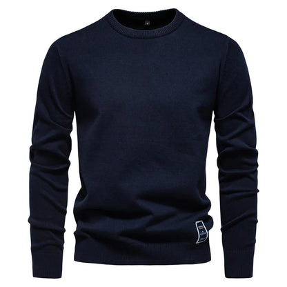 Herren Pullover Rundhalsausschnitt Feinstrick Langarm Verschiedene Farben