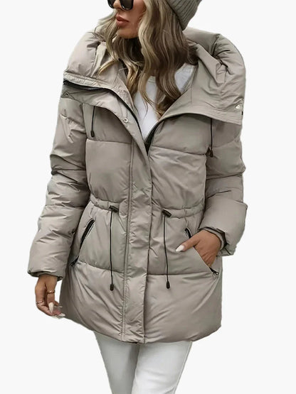 Damen Winter Steppjacke mit Kapuze – Modischer City-Style & Wärmeschutz