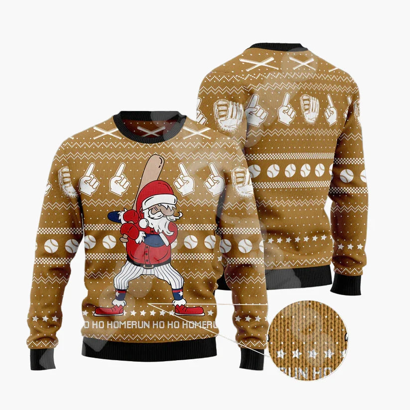 Herren Lustiger Weihnachts-Pullover mit Santa auf dem Schornstein – Ugly Christmas Sweater für Weihnachten & Party