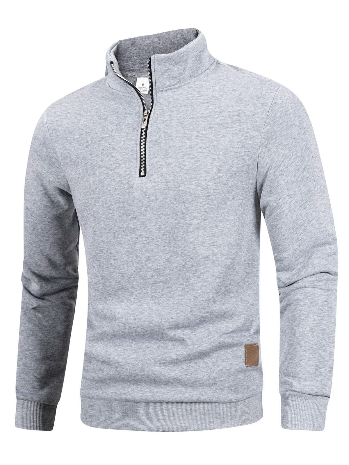 Herren Halbarm-Pullover mit Stehkragen und Reißverschluss