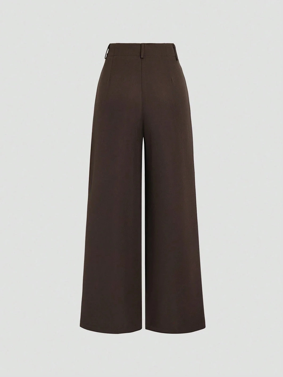 Damen Marlenehose mit weitem Bein, hoher Taille und Falten
