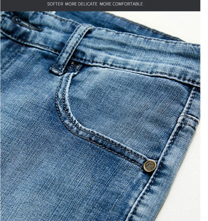 Herren Jeans-Bermudas Kurze Hose Straight Fit Denim Shorts