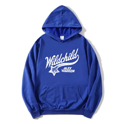 Hoodie mit Kordelzug und Kängurutasche – “Wildchild” Print vorne