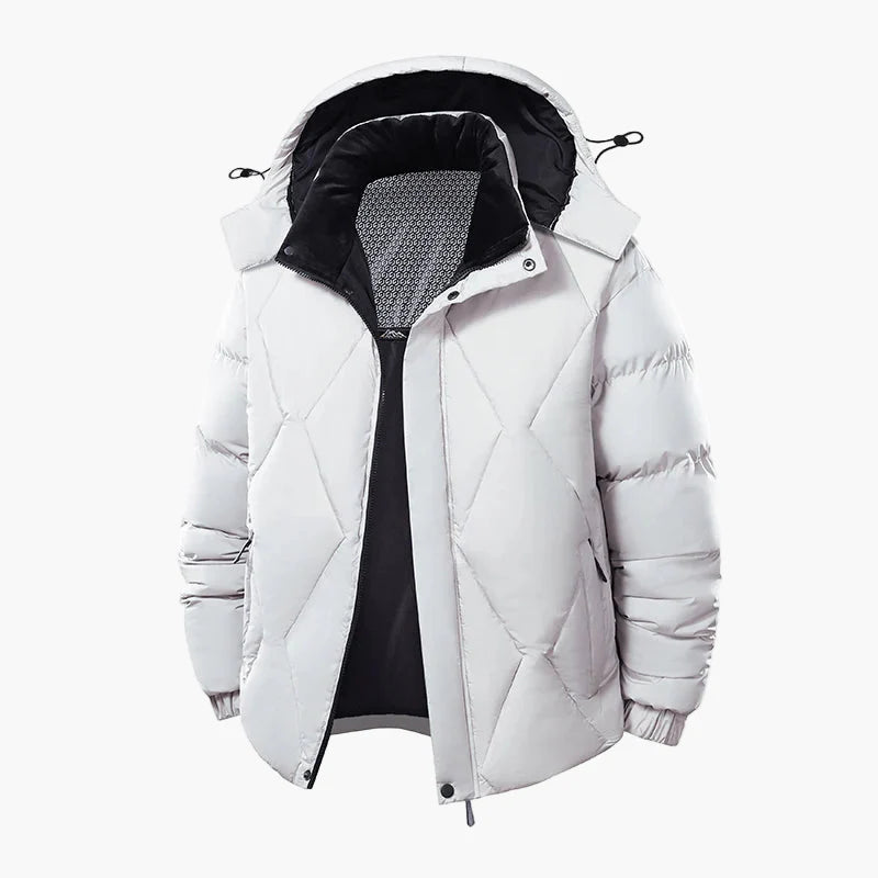 Herren Winter Steppjacke mit Kapuze – Outdoor Warmjacke für Freizeit und Sport