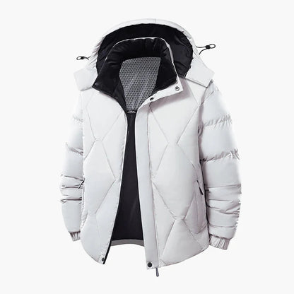 Herren Winter Steppjacke mit Kapuze – Outdoor Warmjacke für Freizeit und Sport