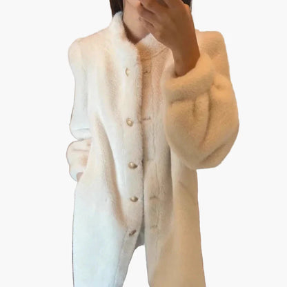 Damen Luxus Wintermantel Eleganter Klassischer Stil für Alltag und besondere Anlässe