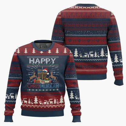 Herren Weihnachtspullover mit Chanukka-Motiv – Lustiger "Not Today Santa" Ugly Sweater für Feiertage