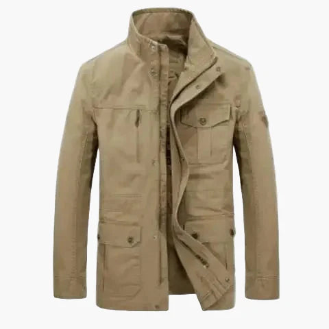 Herren Übergangsjacke im Outdoor-Stil mit Stehkragen und Mehrfachtaschen – Casual Freizeitjacke für Alltag und Reisen