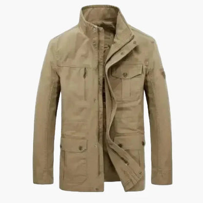 Herren Übergangsjacke im Outdoor-Stil mit Stehkragen und Mehrfachtaschen – Casual Freizeitjacke für Alltag und Reisen