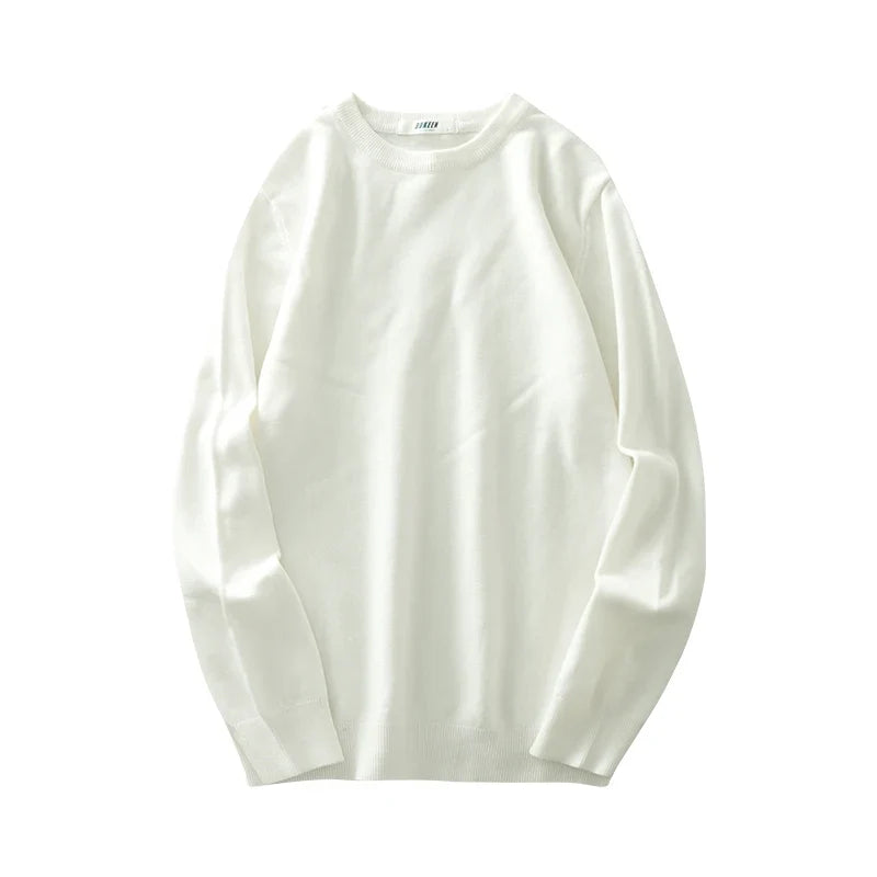 Herren Rundhals Pullover Langarm Basic Strickpullover