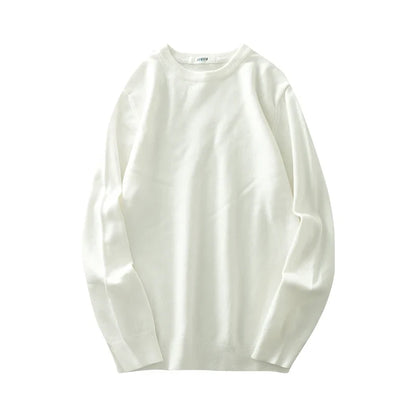 Herren Rundhals Pullover Langarm Basic Strickpullover