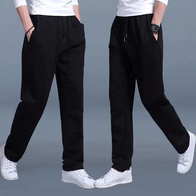 Herren Freizeithose Dunkelblau Elastischer Bund mit Kordelzug