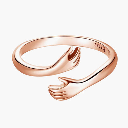 Damen Umarmungsring – Symbolischer Freundschaftsring im modernen Stil, ideales Geschenk für Frauen