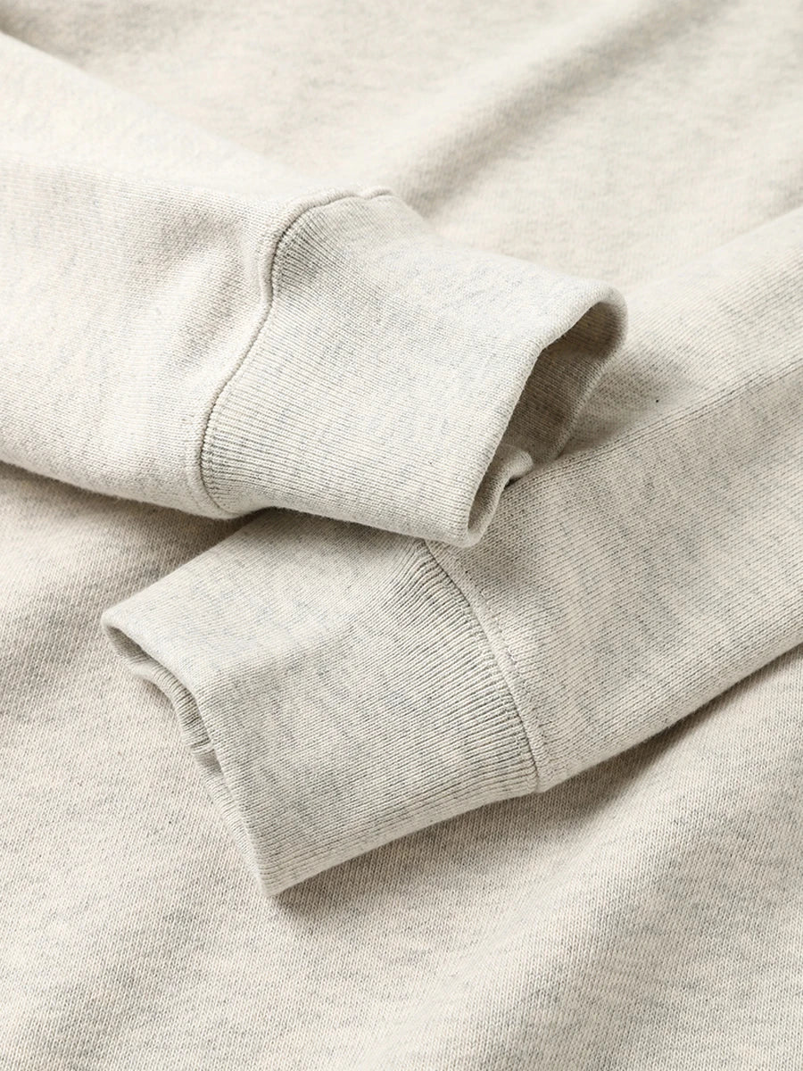 Unisex Langarm Sweatshirt Rundhals Pullover Gerippte Bündchen – Mehrfarbig