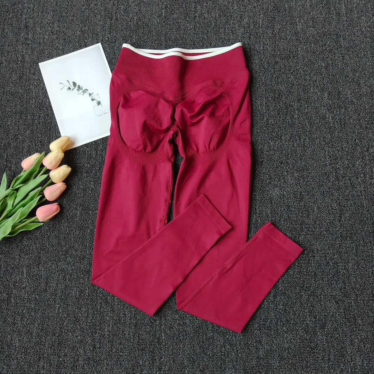 Damen Sport Leggings mit Hoher Taille, Scrunch Butt & Shaping-Effekt