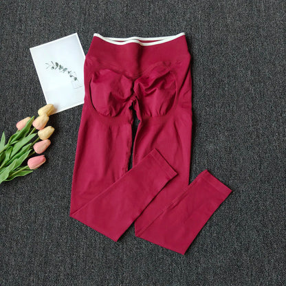 Damen Sport Leggings mit Hoher Taille, Scrunch Butt & Shaping-Effekt
