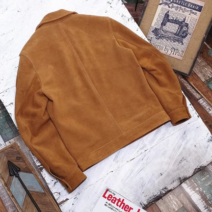 Braune Übergangsjacke im Blouson-Stil für Herren