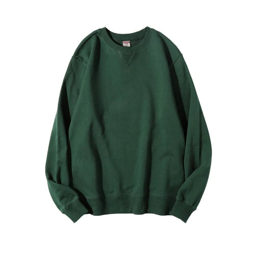 Unisex Langarm Sweatshirt Rundhals Grau meliert