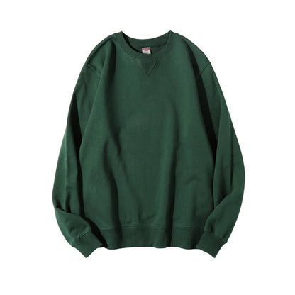 Unisex Langarm Sweatshirt Rundhals Grau meliert