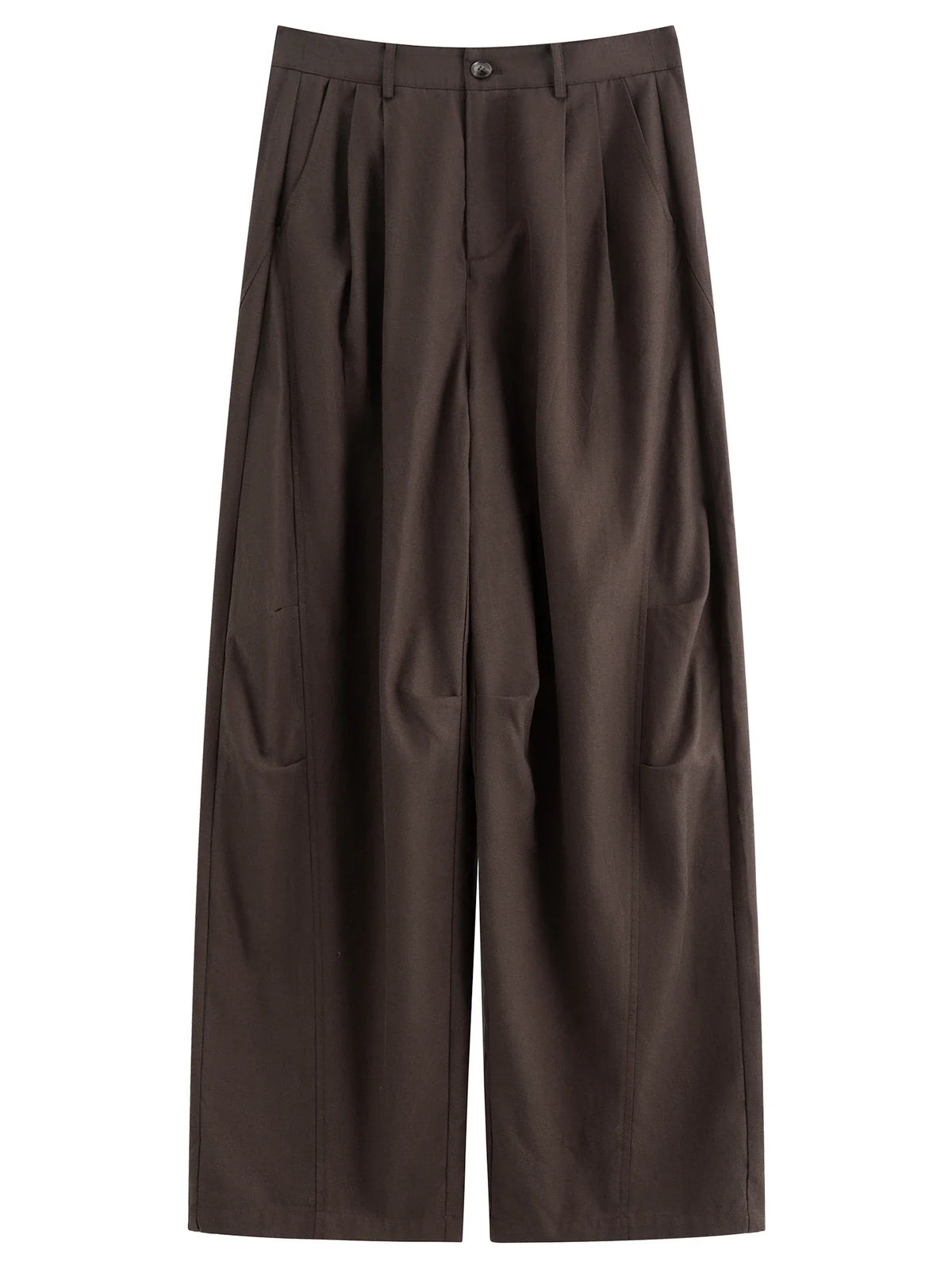 Weite Damen Hose mit hohem Bund und Karomuster