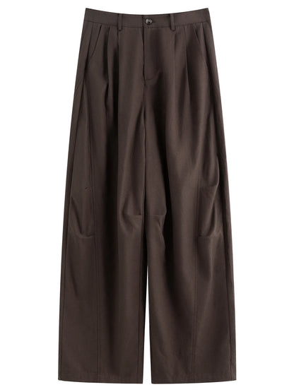 Weite Damen Hose mit hohem Bund und Karomuster