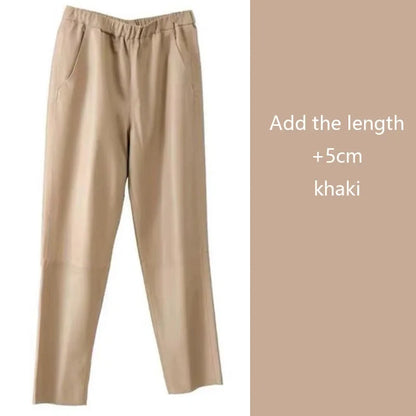 Damen Hose elastischer Bund Knöchellang Schwarz