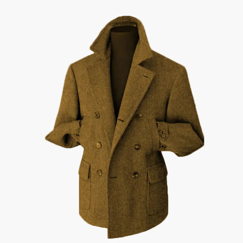 Herren Vintage Doppelreihiger Hahnentritt Blazer – Eleganter Stil für formelle Anlässe und Freizeit
