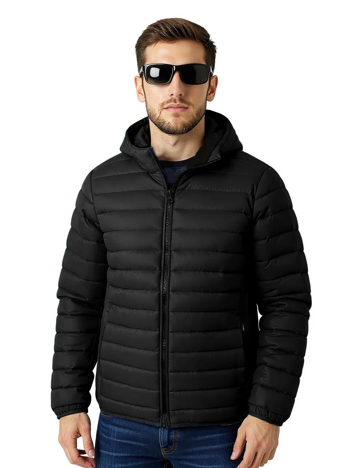 Leichte Steppjacke mit Kapuze für Damen, verschiedene Farben