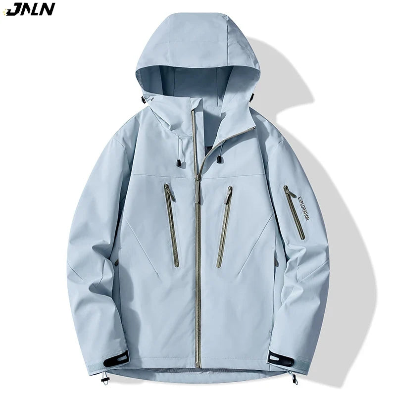Unisex Outdoor-Jacke mit Kapuze & Reißverschlusstaschen