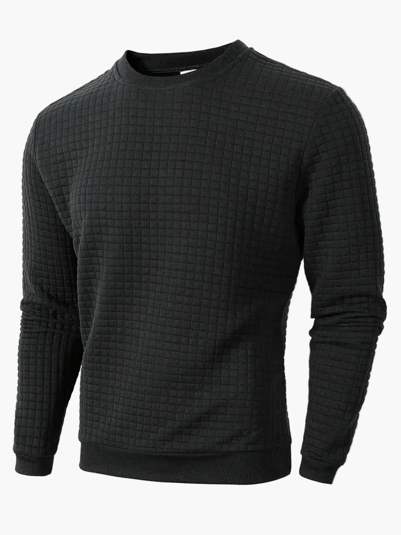 Herren Sweatshirt mit Strukturmuster – Lässiger Rundhals Pullover für Alltag und Freizeit
