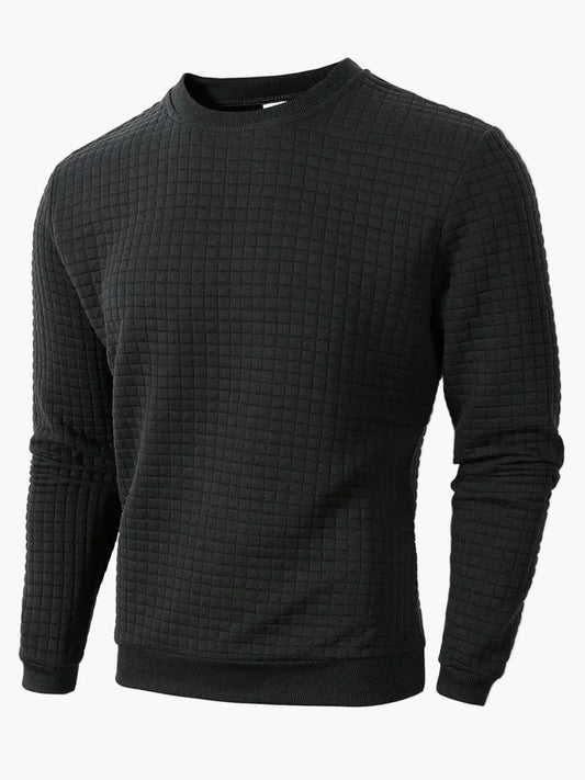 Herren Sweatshirt mit Strukturmuster – Lässiger Rundhals Pullover für Alltag und Freizeit