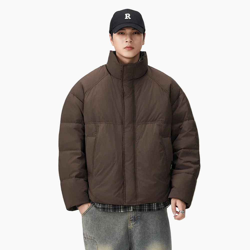 Herren Oversized Pufferjacke im Streetwear-Stil für Alltag und Freizeit