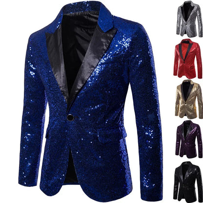 Herren Glitzer Pailletten Sakko – Party & Event Blazer im auffälligen Design