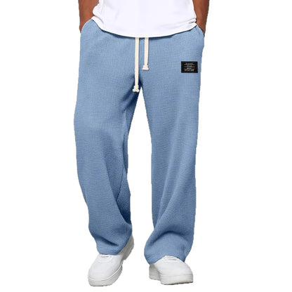 Unisex Freizeithose Waffel-Optik mit Kordelzug