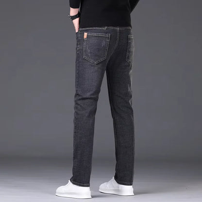 Herren Jeans Hose Straight Fit Dunkelblau Blau Schwarz mit 5 Taschen
