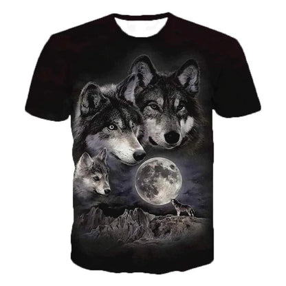 Hoodie mit Wolf-Motiv, bunte Grafik, Kapuzenpullover