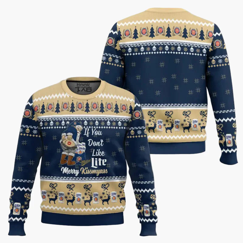 Herren Weihnachtspullover Lustig – It's the Most Wonderful Time for a Beer – Party & Geschenk Ugly Christmas Sweater
