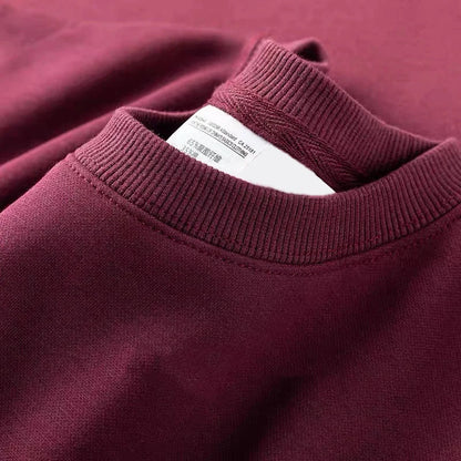Unisex Langarm Sweatshirt Pullover mit Rundhalsausschnitt warm gefüttert