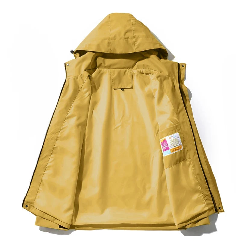 Unisex Outdoorjacke mit Kapuze – Wasserdicht & Winddicht, Mehrere Farben