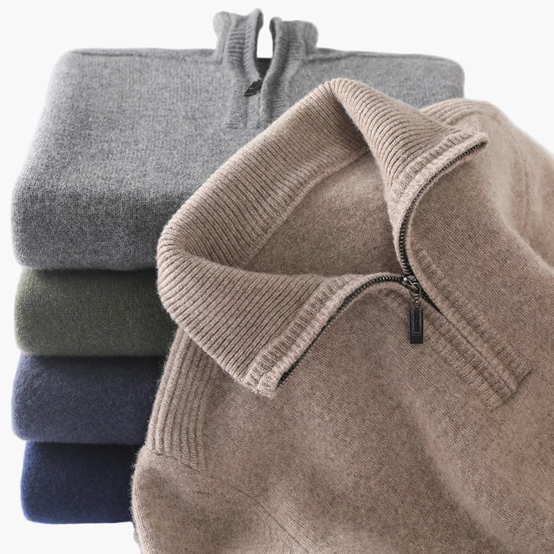 Herren Halbzip Strickpullover – Klassischer Komfort für Alltag und Freizeit
