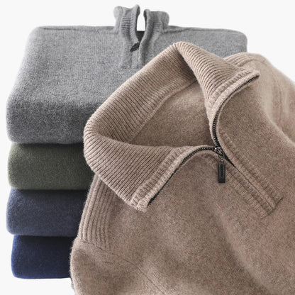 Herren Halbzip Strickpullover – Klassischer Komfort für Alltag und Freizeit