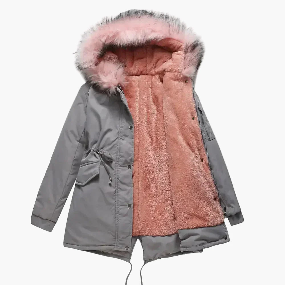 Damen Winterparka mit Kapuze und Kunstfell – Stilvoller Mantel für kalte Tage