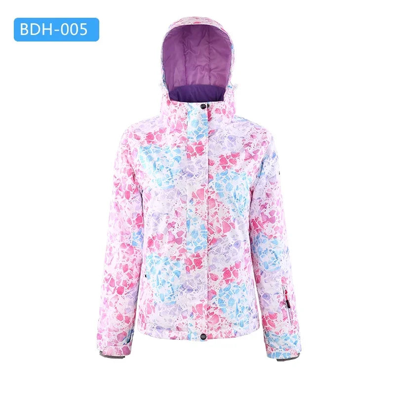 Damen Ski-Snowboardjacke mit Kapuze Wind- & Wasserabweisend