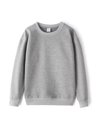 Unisex Langarm Sweatshirt Basic Rundhals in verschiedenen Farben