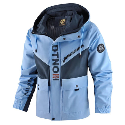 Herren Outdoor Jacke mit Kapuze & Reißverschluss Mehrfarbig