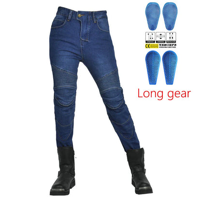 Motorradjeans Damen mit Protektoren Schwarze oder Blaue Motorradhose im Slim Fit Stil