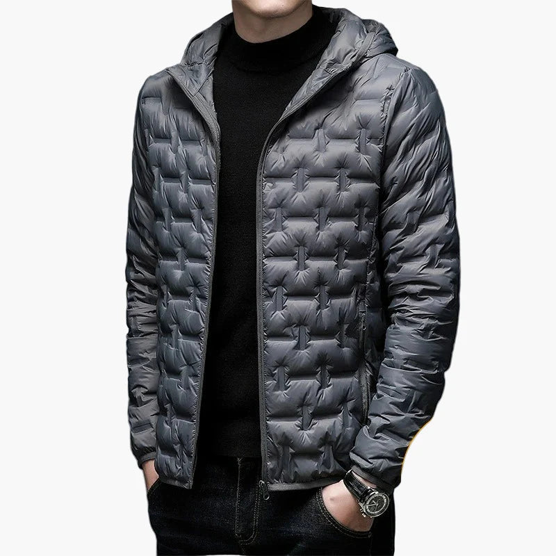 Herren Daunenjacke Winter Outdoor Steppjacke mit Kapuze – Warm & Leicht